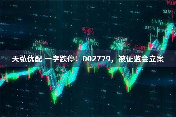 天弘优配 一字跌停！002779，被证监会立案